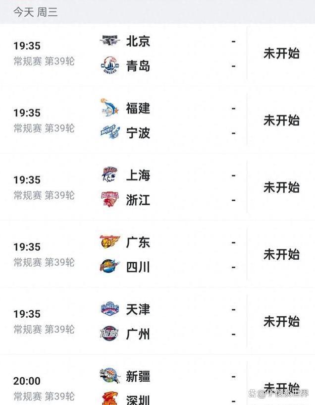 3月12日，CBA联赛今晚带来六场精彩对决，其中两场为强队之间的较量